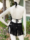 Onyx Fringe Skirt